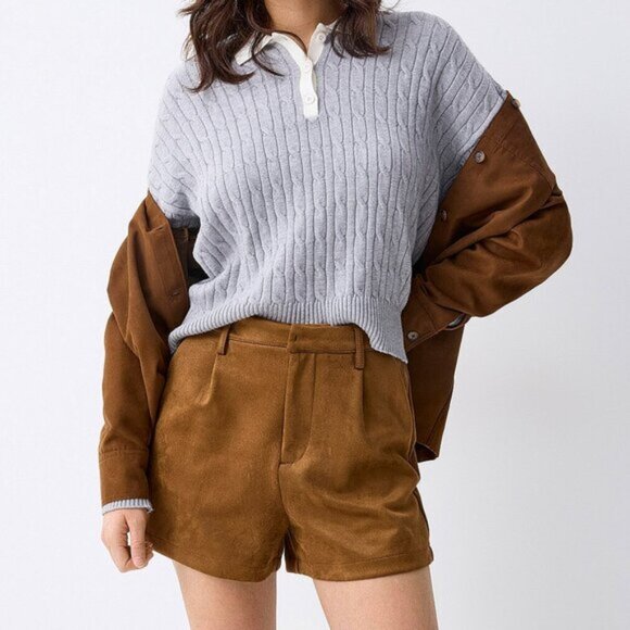 twik Pants - NWT Toast Brown faux suede short